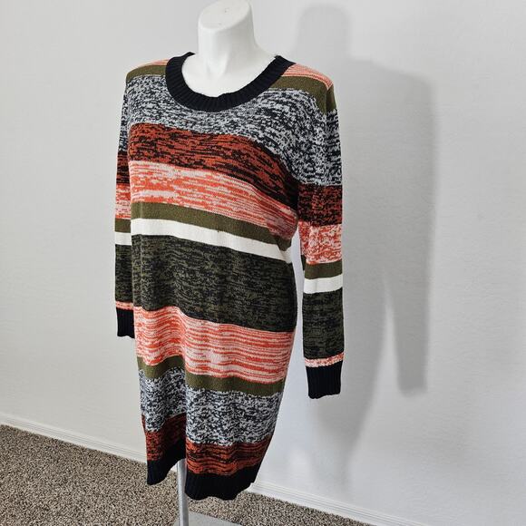 Derek heart Plus Size Casual Striped knit dress Round Neck sz 3X - Picture 2 of 8